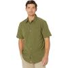 MARMOT Men’s Aerobora Short Sleeve Button-Down Shirt – Lightweight, Packable, Quick-Drying UPF Protection(Winter Moss)
