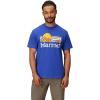 MARMOT Men’s Coastal Short-Sleeve T-Shirt – Screen Printed Graphic on Soft, Breathable, Eco-Friendly Cotton/Poly Blend(Oxide Blue)
