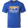 MARMOT Men’s MMW Gradient Short-Sleeve Tee – Screen Printed Graphic on Soft, Breathable, Eco-Friendly Cotton/Poly Blend(Trail Blue)