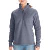 MARMOT Women’s Drop Line 1/2 Zip Pullover Jacket – Lightweight, Breathable 100-Weight Sweater Fleece(Steel Onyx)