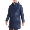 MARMOT Women’s Echo Featherless Long Jacket – Mid-Thigh, Lightweight Down-Alternative Puffer with Hood(Arctic Navy Shiny – Latest Collection)