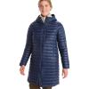 MARMOT Women’s Echo Featherless Long Jacket – Mid-Thigh, Lightweight Down-Alternative Puffer with Hood(Arctic Navy Shiny)