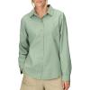 MARMOT Womens Women’s Airexchange UPF 40 Long Sleeve Shirt(Agate Green)