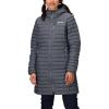 MARMOT womens Women’s Echo Featherless Long Jacket – Lightweight, Hooded, Down-alternative Insulated Jacket(Steel Onyx)