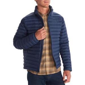MARMOT Men’s Echo Featherless Jacket – Lightweight Down-Alternative Puffer(Arctic Navy – Latest Collection)