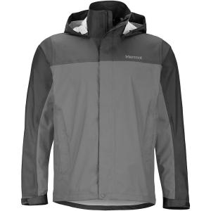 MARMOT Men’s Precip Eco Waterproof Rain Jacket – 100% Recycled, Breathable, Lightweight, Packable Raincoat(Cinder/Slate Grey)