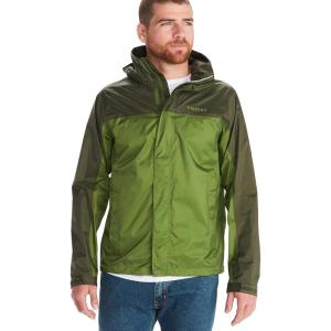 MARMOT Men’s Precip Eco Waterproof Rain Jacket – 100% Recycled, Breathable, Lightweight, Packable Raincoat(Foliage /Nori)