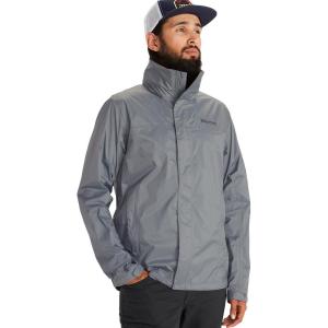 MARMOT Men’s Precip Eco Waterproof Rain Jacket – 100% Recycled, Breathable, Lightweight, Packable Raincoat(Gray)