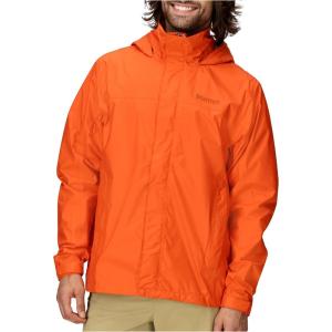 MARMOT Men’s Precip Eco Waterproof Rain Jacket – 100% Recycled, Breathable, Lightweight, Packable Raincoat(Red Sun – Latest Collection)