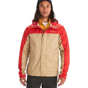 MARMOT Men’s Precip Eco Waterproof Rain Jacket – 100% Recycled, Breathable, Lightweight, Packable Raincoat(Shetland/Cairo)