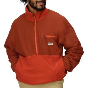 MARMOT Men’s Retro Rocklin 1/2 Fleece Jacket, Pecan/Sumac, Small