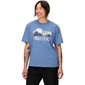 MARMOT Women’s Coastal Short-Sleeve T-Shirt – Screen Printed Graphic on Soft, Breathable, Eco-Friendly Cotton/Poly Blend(Rain Cloud)