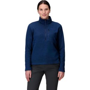 MARMOT Women’s Drop Line 1/2 Zip Pullover Jacket – Lightweight, Breathable 100-Weight Sweater Fleece(Arctic Navy Heather)