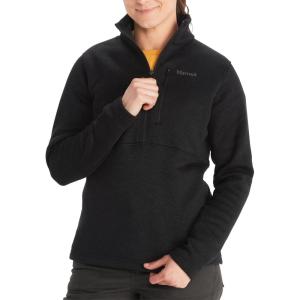 MARMOT Women’s Drop Line 1/2 Zip Pullover Jacket – Lightweight, Breathable 100-Weight Sweater Fleece(Black)