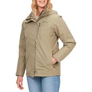 MARMOT Women’s Ramble 3-in-1 Component Jacket – Recycled Waterproof Shell with Hood and Removable Insulated Thermal R Liner(Vetiver – Latest Collection)