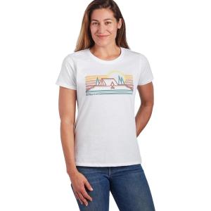 Marmot Women’s Logo T-Shirts – Printed Graphic on Cotton Tee(Bivouac White/Red)