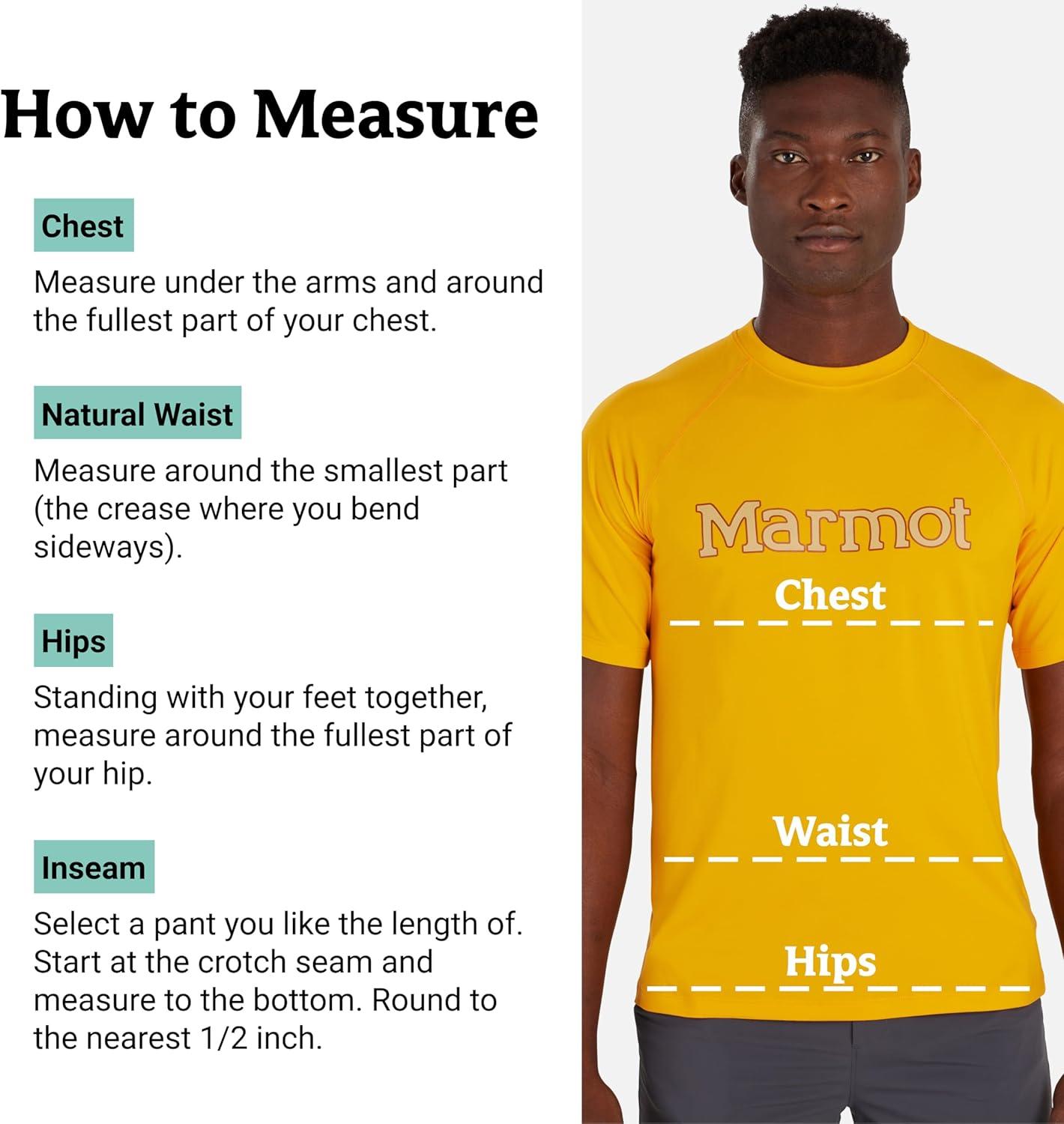 imageMARMOT Mens Windridge MoistureWicking EcoFriendly Breathable UPF Short Sleeve ShirtGolden Sun