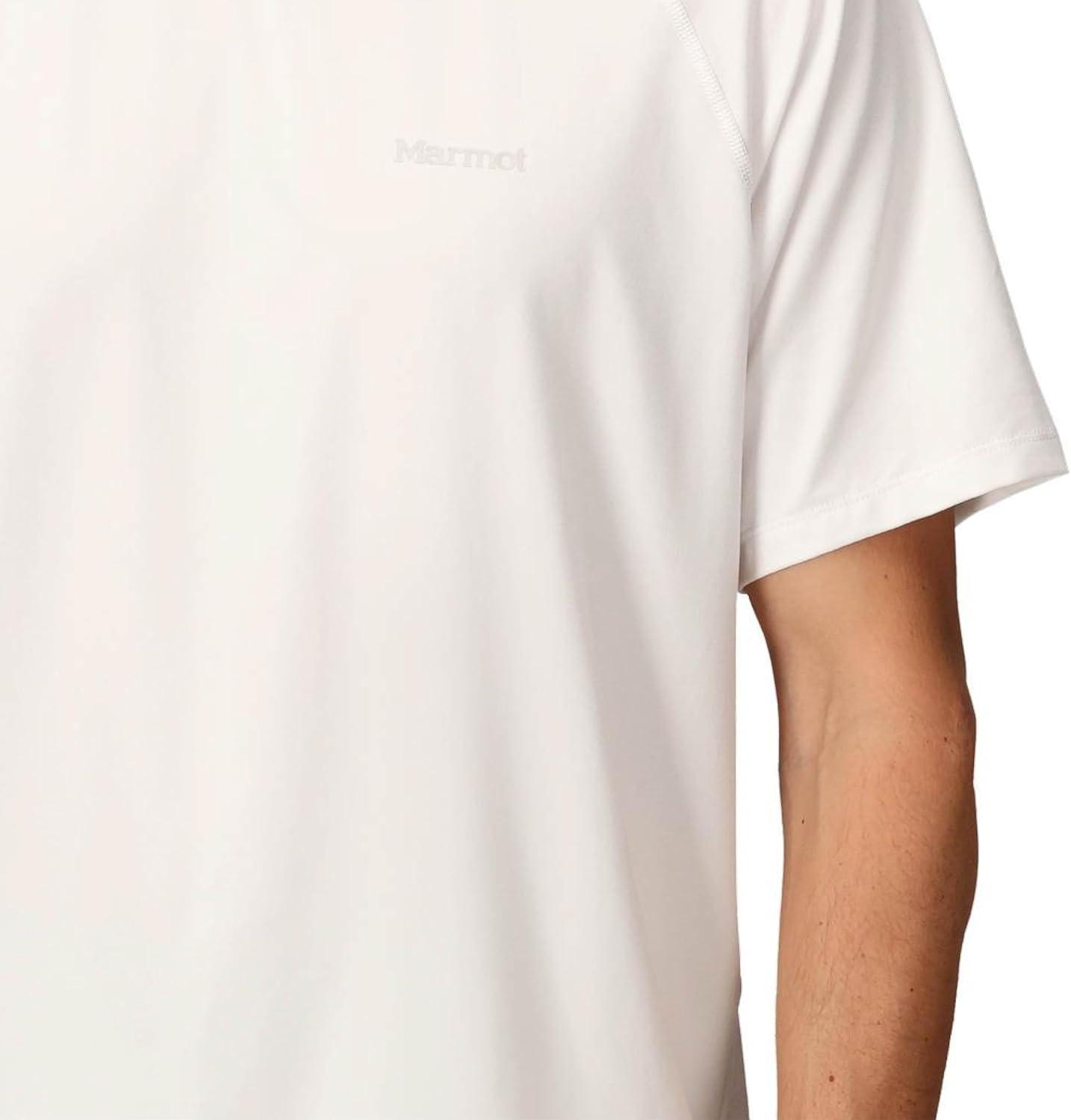 imageMARMOT Mens Windridge MoistureWicking EcoFriendly Breathable UPF Short Sleeve ShirtWhite