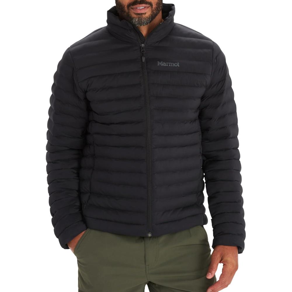 imageMARMOT Mens Echo Featherless Jacket Lightweight Down Alternative Puffer Coat Black Medium