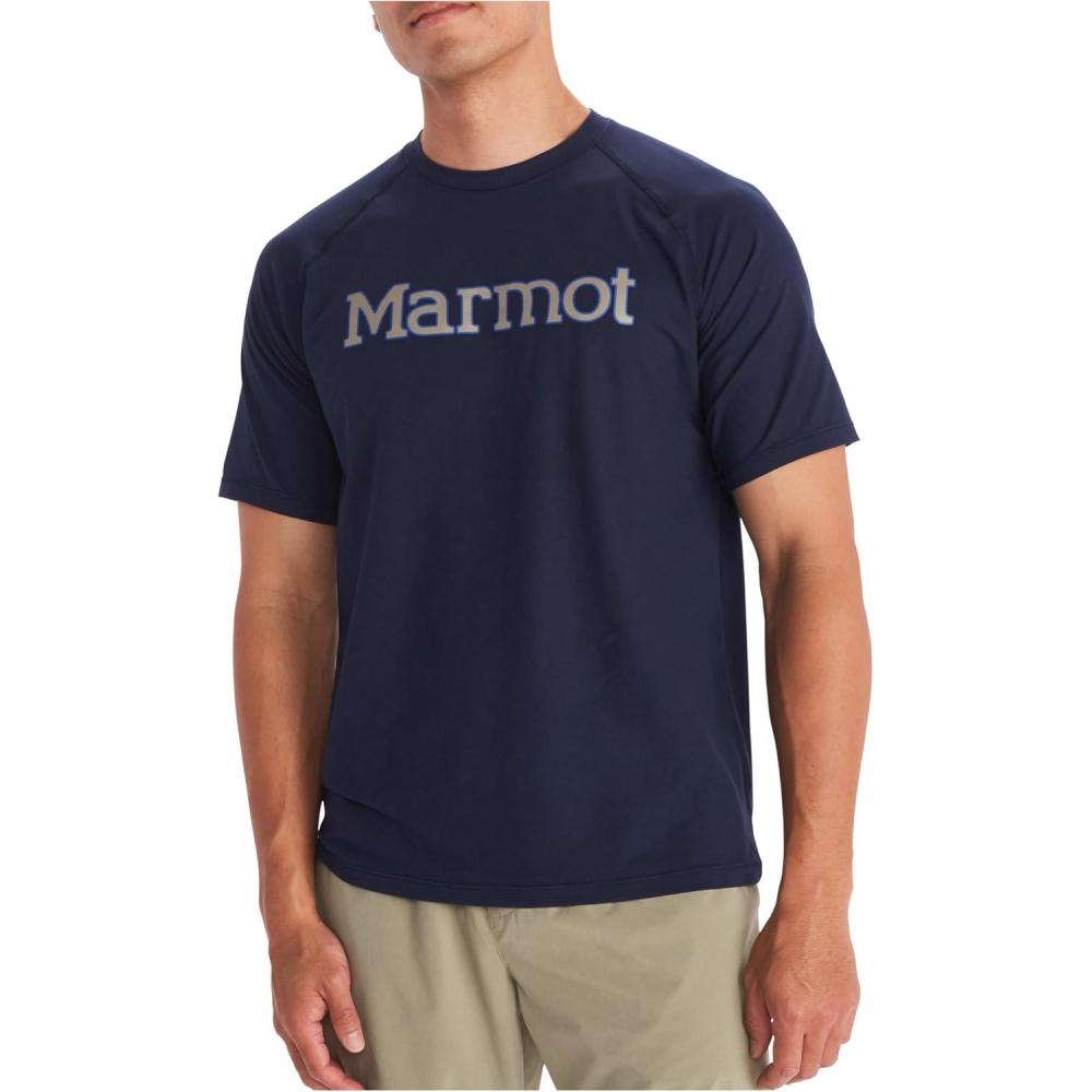 imageMARMOT Mens Windridge MoistureWicking EcoFriendly Breathable UPF Short Sleeve ShirtArctic Navy