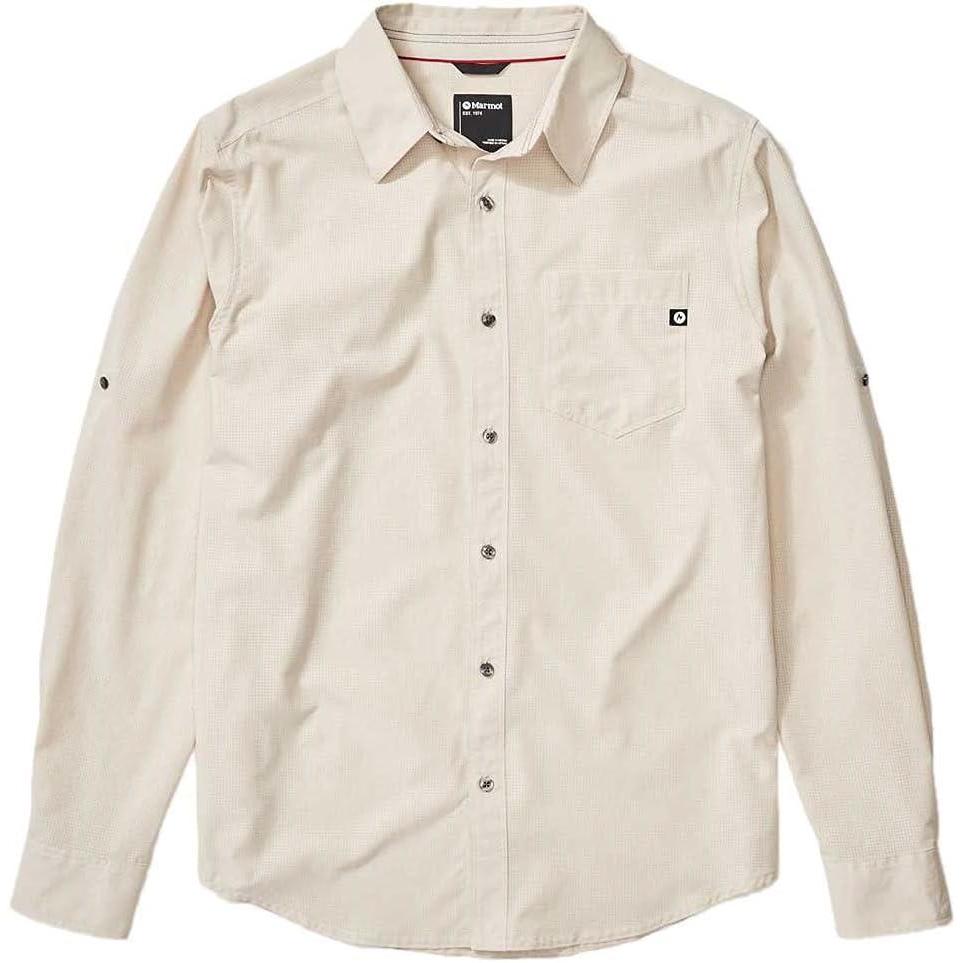 imageMarmot Mens Aerobora Long Sleeve ButtonDown Shirt Lightweight Packable QuickDrying UPF ProtectionMoon
