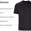 MARMOT Men’s Windridge Moisture-Wicking, Eco-Friendly, Breathable, UPF Short Sleeve Shirt(Black)