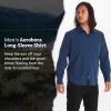 Marmot Men’s Aerobora Long Sleeve Button-Down Shirt – Lightweight, Packable, Quick-Drying UPF Protection(Arctic Navy)