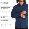 Marmot Men’s Aerobora Long Sleeve Button-Down Shirt – Lightweight, Packable, Quick-Drying UPF Protection(Arctic Navy)