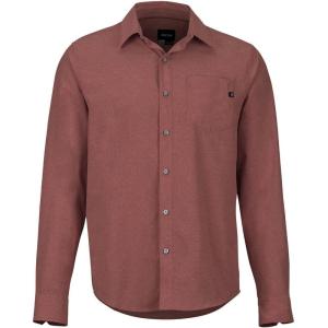 Marmot Men’s Aerobora Long Sleeve Button-Down Shirt – Lightweight, Packable, Quick-Drying UPF Protection(Whiskey Brown)