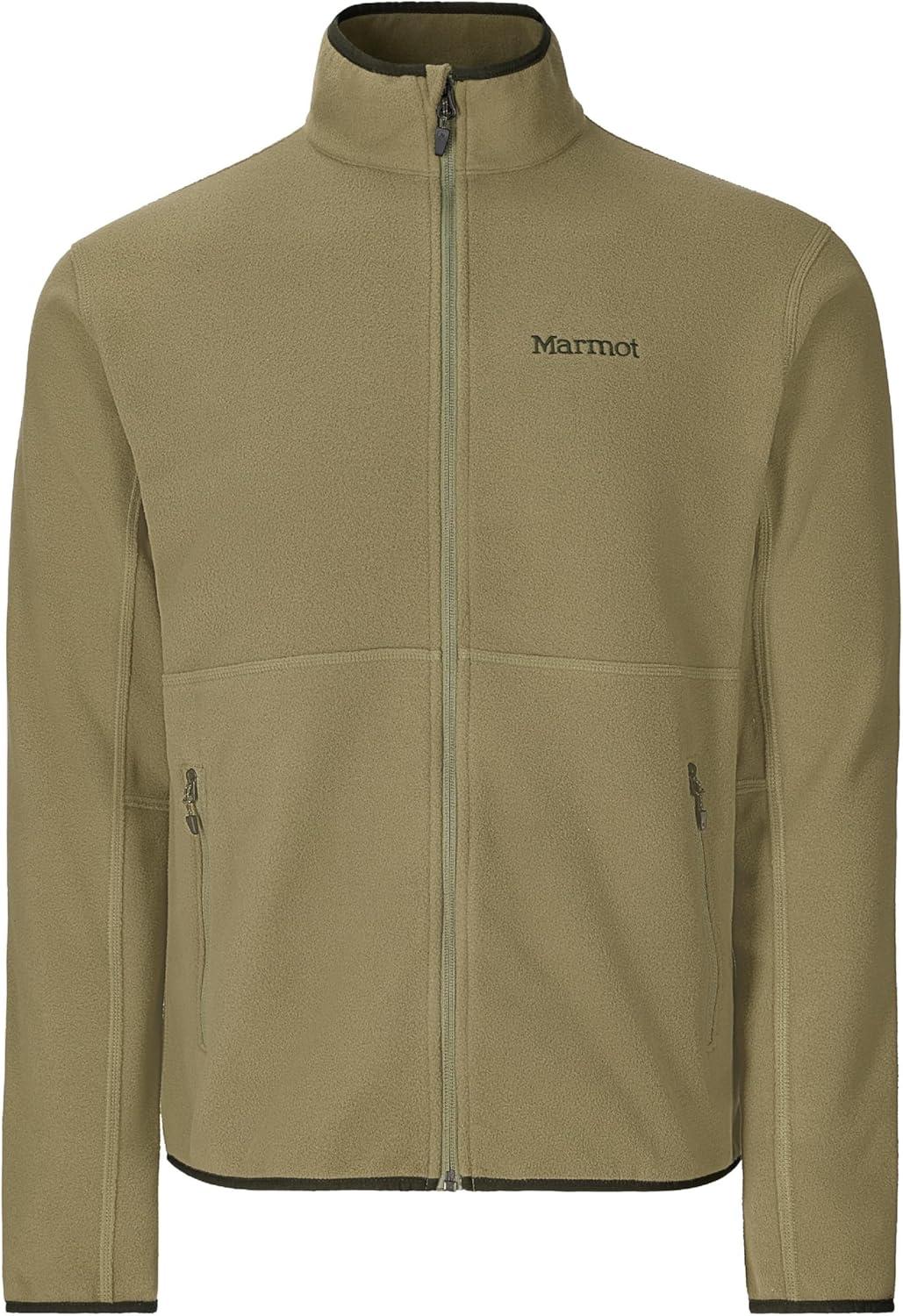imageMARMOT Mens Rocklin FullZip Jacket Classic Warm Lightweight 100Weight Fleece LayerOlive Grove
