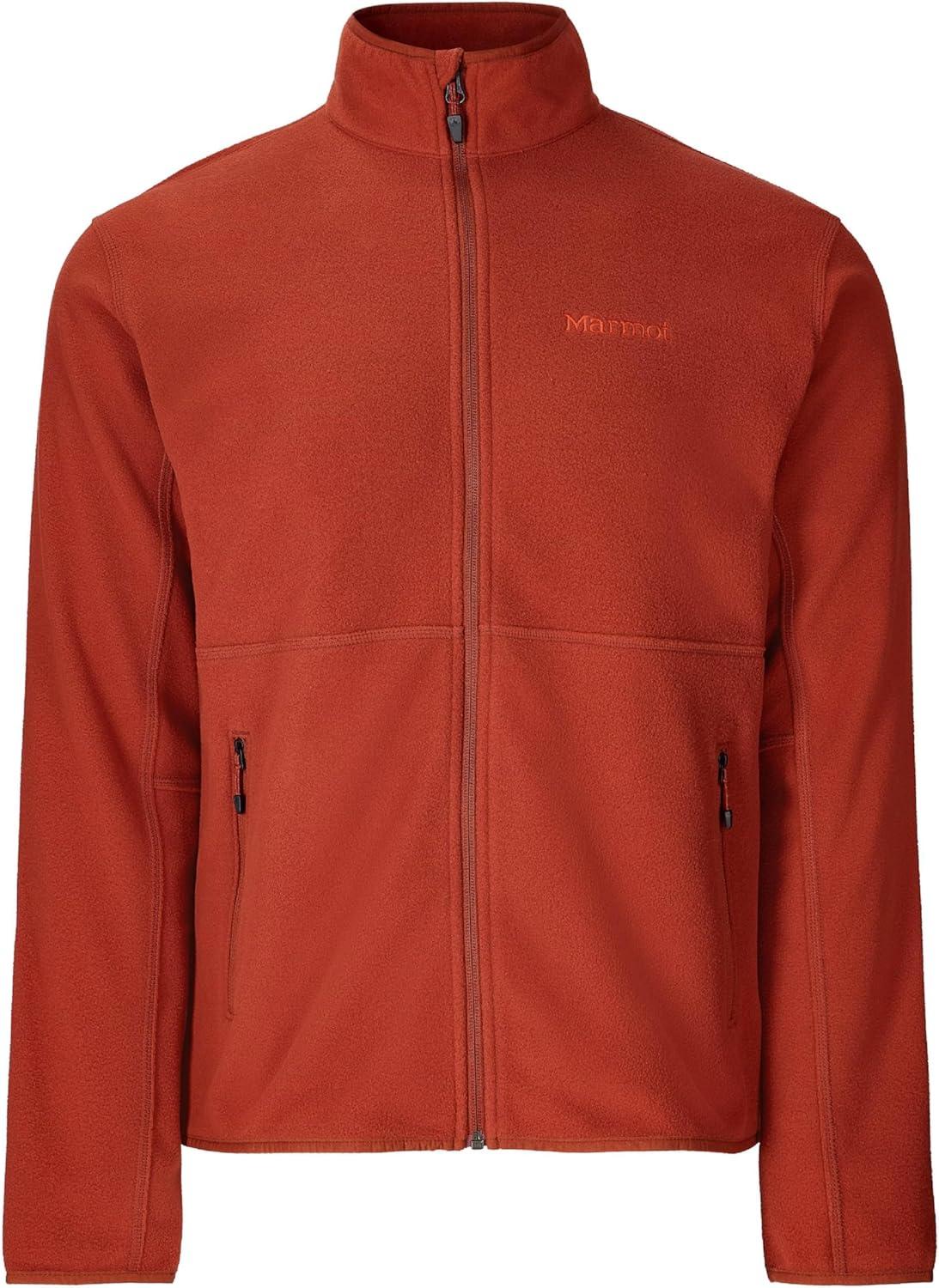 imageMARMOT Mens Rocklin FullZip Jacket Classic Warm Lightweight 100Weight Fleece LayerPecan