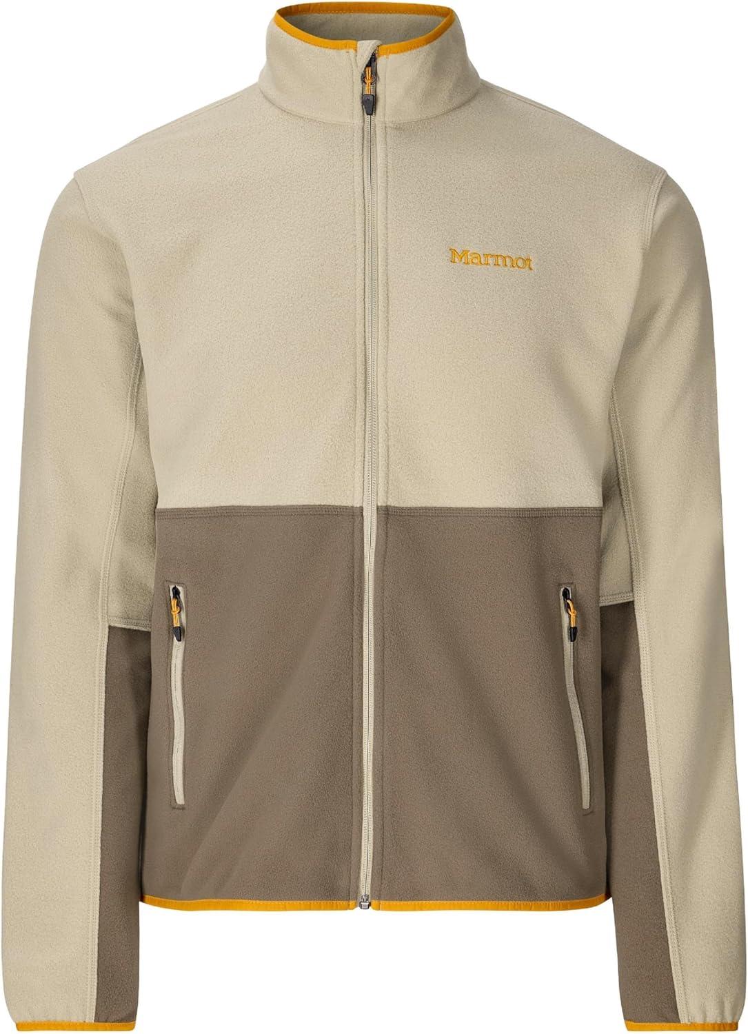 imageMARMOT Mens Rocklin FullZip Jacket Classic Warm Lightweight 100Weight Fleece LayerShale GreyClaystone