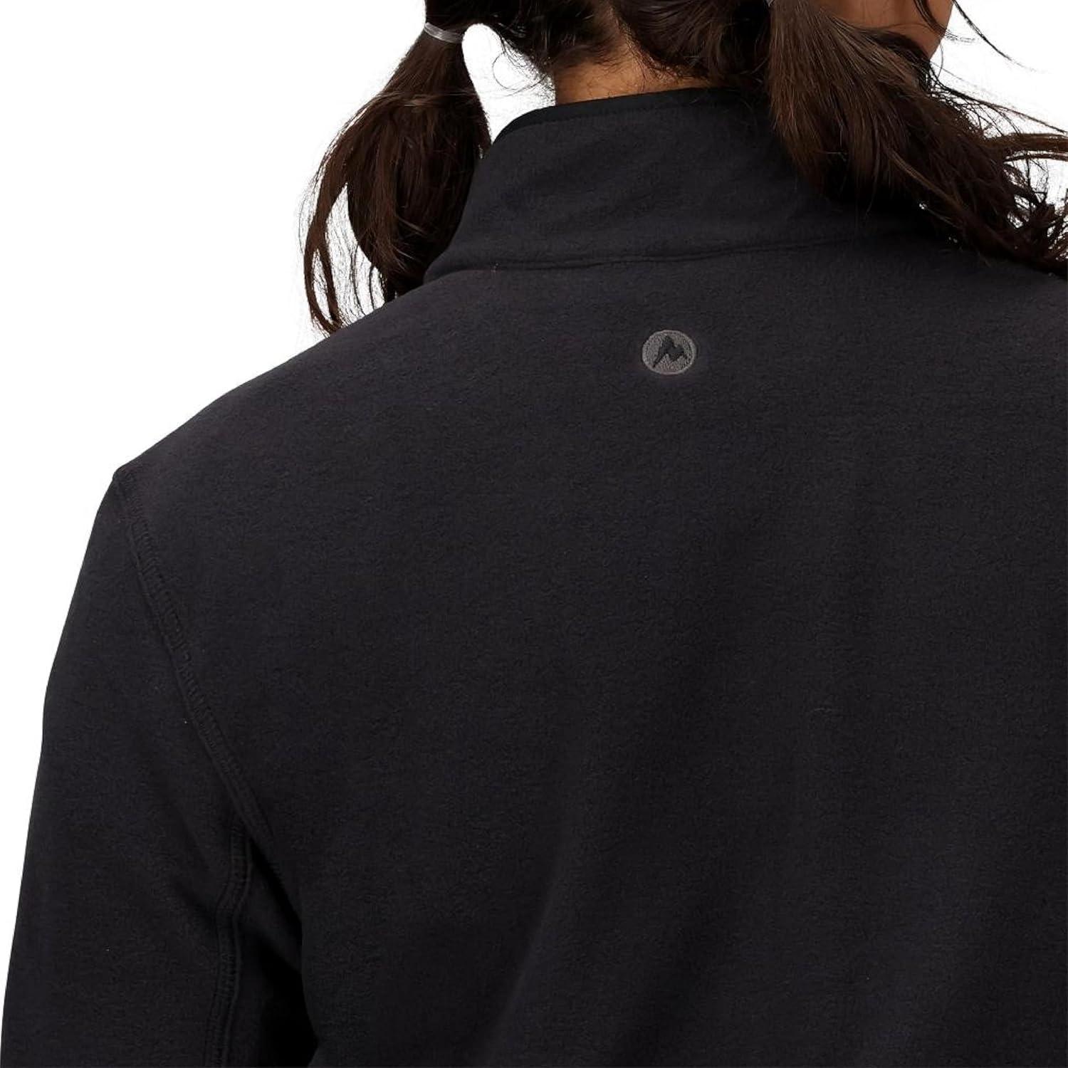 imageMARMOT Womens Rocklin 12 Zip Jacket Classic Warm Lightweight 100Weight Fleece LayerBlack
