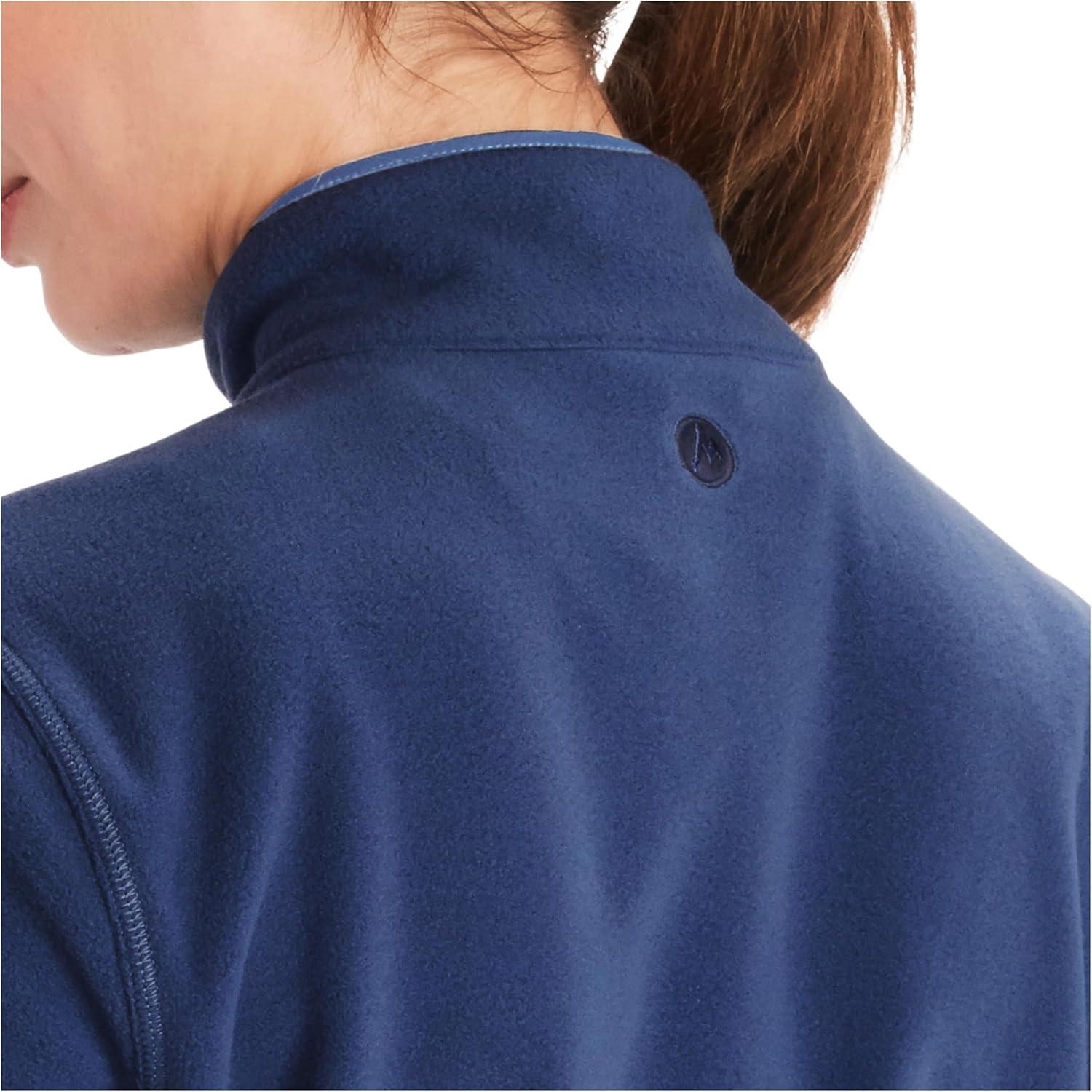 imageMARMOT Womens Rocklin 12 Zip Jacket Classic Warm Lightweight 100Weight Fleece LayerTwilight BlueBlue Bonnet