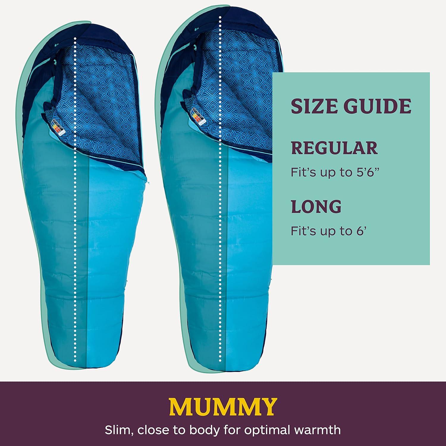 imageMarmot Womens Trestles 15 Sleeping Bag Insulated WaterResistant LeftZip French BlueHarbor Blue