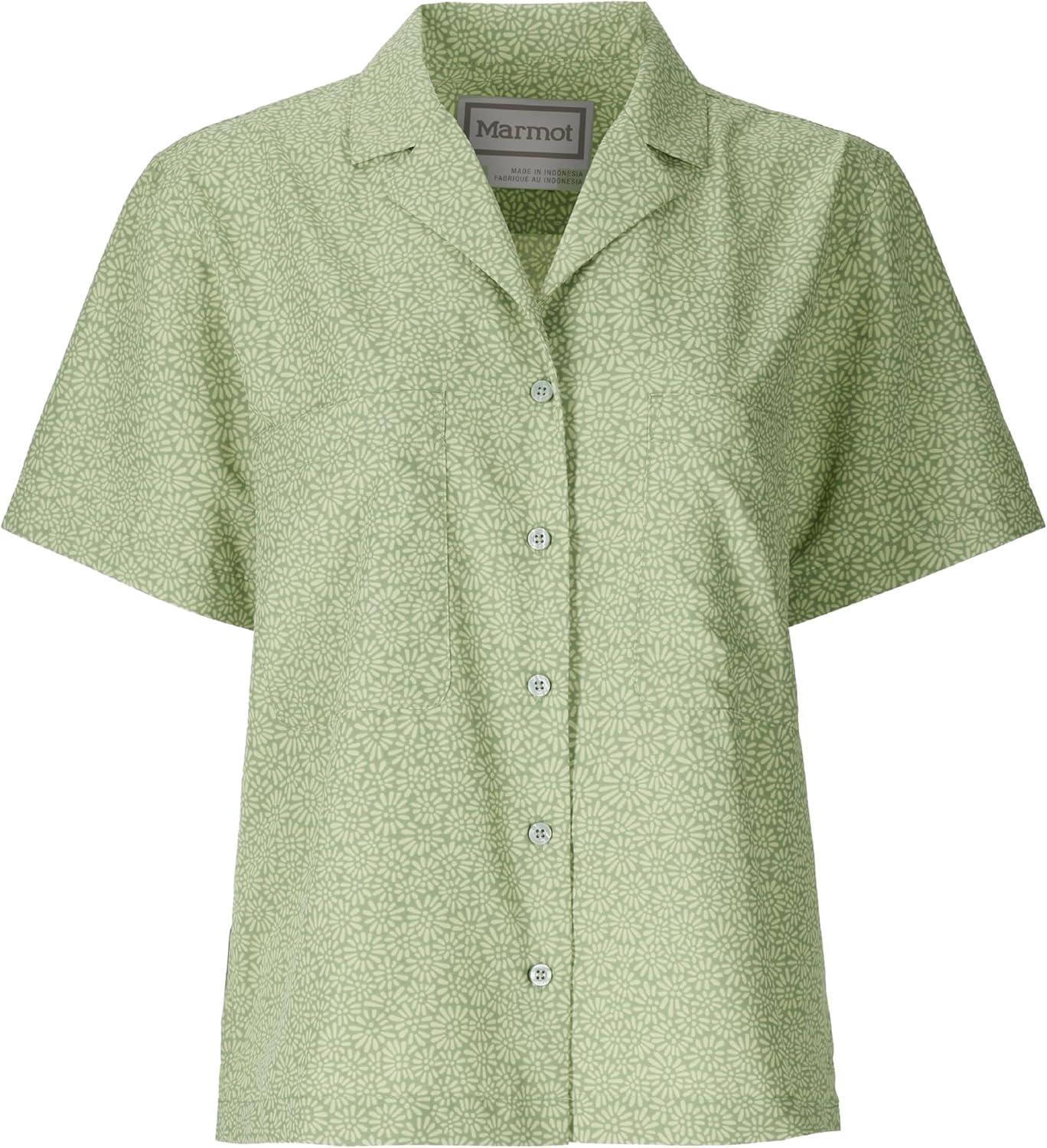 imageMarmot Womens Womens Aerobora Short Sleeve ShirtAgate Green Mini Bloom