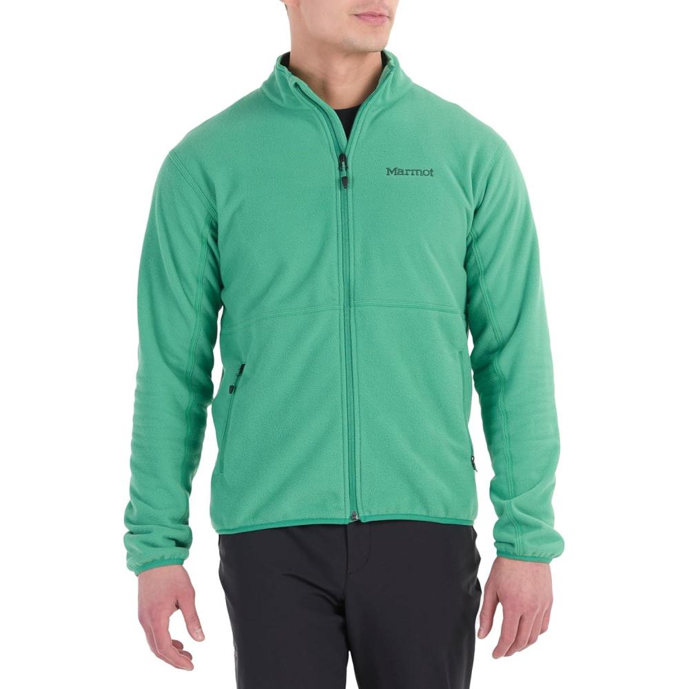 imageMARMOT Mens Rocklin FullZip Jacket Classic Warm Lightweight 100Weight Fleece LayerClover