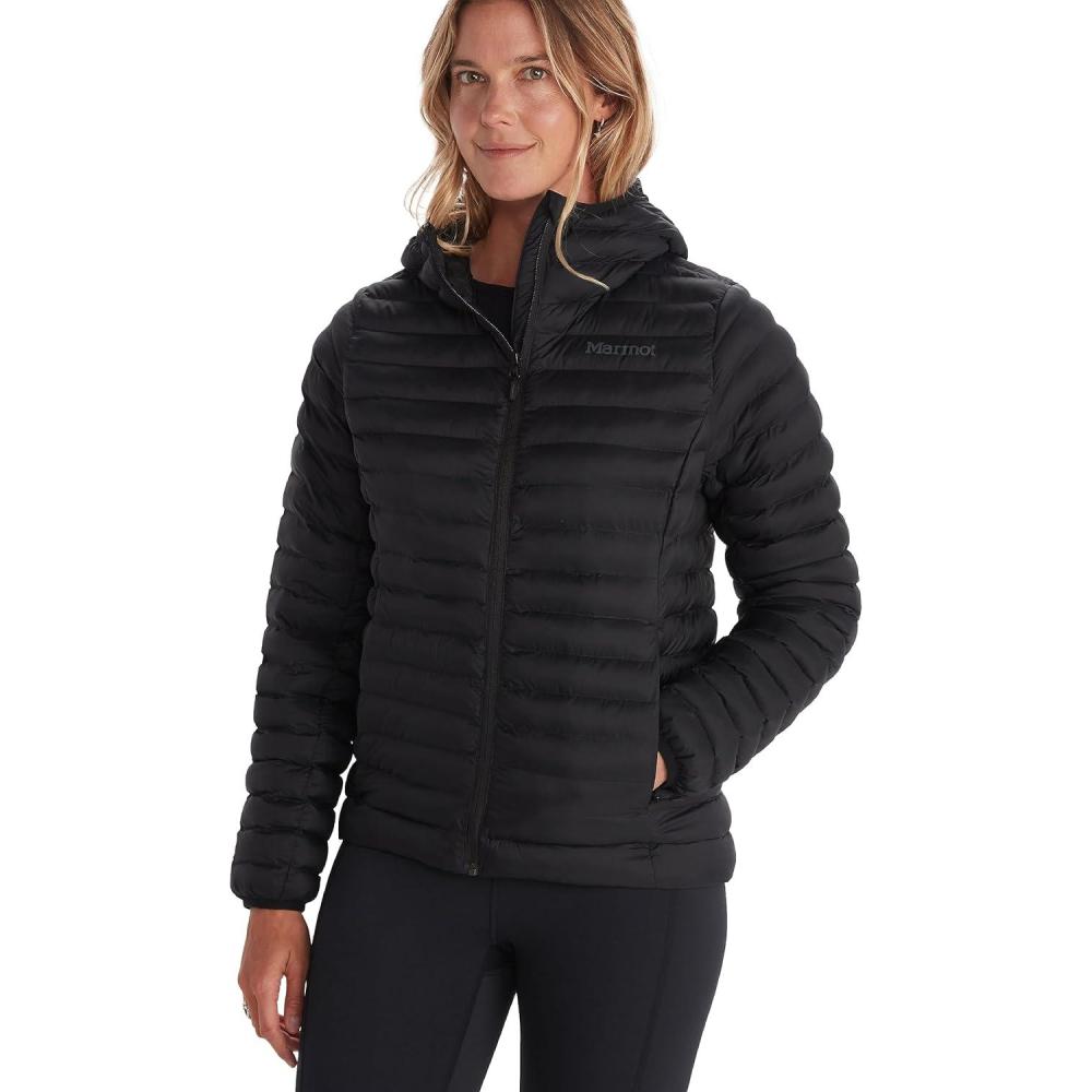 imageMARMOT Womens Echo Featherless Hoody Lightweight DownAlternative Hooded Insulated Jacket Black XSmall