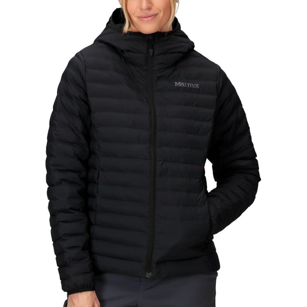 imageMARMOT Womens Echo Featherless Hoody Lightweight DownAlternative Puffer Jacket with HoodBlack Latest Collection