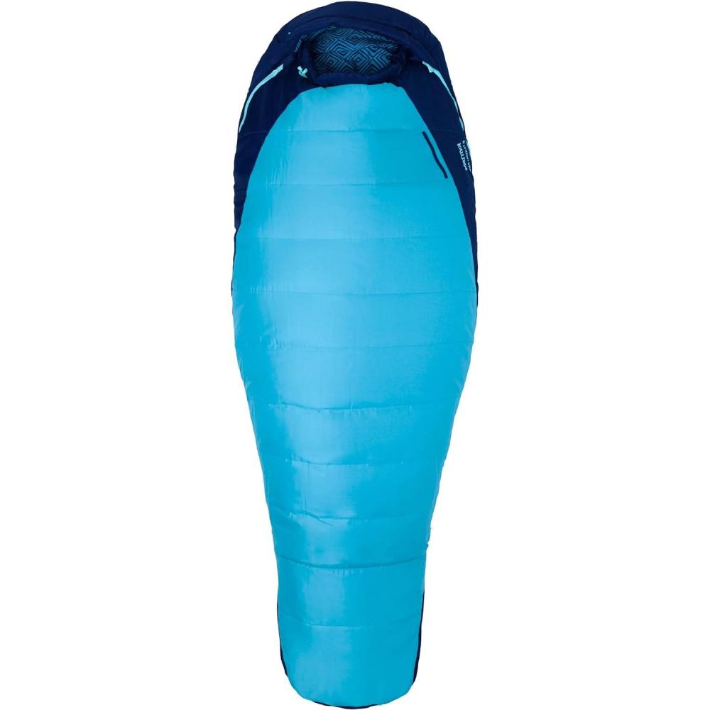 imageMarmot Womens Trestles 15 Sleeping Bag  Insulated WaterResistant LeftZip French BlueHarbor Blue