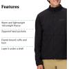 MARMOT Men’s Rocklin Full-Zip Jacket – Classic, Warm, Lightweight 100-Weight Fleece Layer(Black)