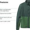 MARMOT Men’s Rocklin Full-Zip Jacket – Classic, Warm, Lightweight 100-Weight Fleece Layer(Dark Jungle/Clover)