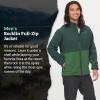 MARMOT Men’s Rocklin Full-Zip Jacket – Classic, Warm, Lightweight 100-Weight Fleece Layer(Dark Jungle/Clover)