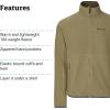 MARMOT Men’s Rocklin Full-Zip Jacket – Classic, Warm, Lightweight 100-Weight Fleece Layer(Olive Grove)