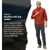 MARMOT Men’s Rocklin Full-Zip Jacket – Classic, Warm, Lightweight 100-Weight Fleece Layer(Pecan)