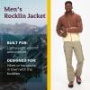 MARMOT Men’s Rocklin Full-Zip Jacket – Classic, Warm, Lightweight 100-Weight Fleece Layer(Pinecone/Wheat)