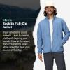 MARMOT Men’s Rocklin Full-Zip Jacket – Classic, Warm, Lightweight 100-Weight Fleece Layer(Rain Cloud)
