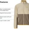 MARMOT Men’s Rocklin Full-Zip Jacket – Classic, Warm, Lightweight 100-Weight Fleece Layer(Shale Grey/Claystone)