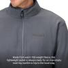 MARMOT Men’s Rocklin Full-Zip Jacket – Classic, Warm, Lightweight 100-Weight Fleece Layer(Steel Onyx)