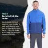 MARMOT Men’s Rocklin Full-Zip Jacket – Classic, Warm, Lightweight 100-Weight Fleece Layer(Trail Blue/Twilight Blue)